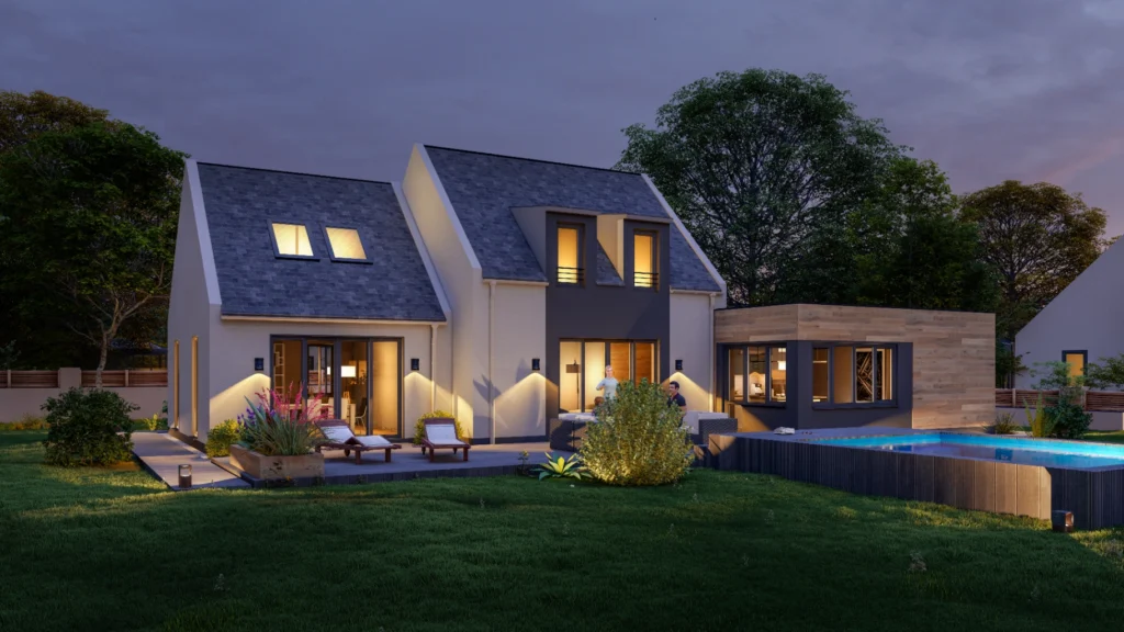 illustration-projet-construction-maison-individuelle-photo-maison-cote-jardin-de-nuit